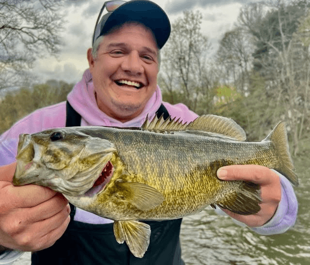 Mike Klein with a caught fish